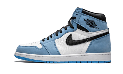 Air Jordan Air Jordan 1 Retro High University Blue czarno-niebieski - widok główny z boku | Saturaise.com
