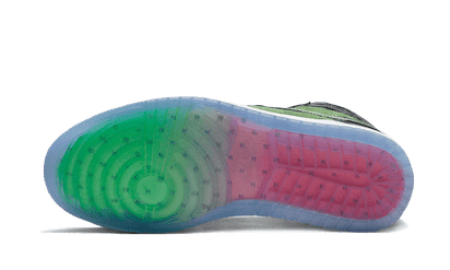 Buty Air Jordan Air Jordan 1 Retro High Zoom Black Green - widok z przodu - Rozmiary EU