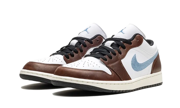 Air Jordan 1 Retro Low Brown Blue Grey - Kup oryginalne Air Jordan 1 Retro Low Brown Blue Grey FQ7832-142 - widok z drugiego boku - Sneakersy