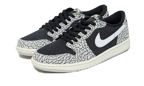 Air Jordan 1 Retro Low OG Black Cement - Kup oryginalne Air Jordan 1 Retro Low OG Black Cement CZ0790-001 - widok z drugiego boku - Sneakersy