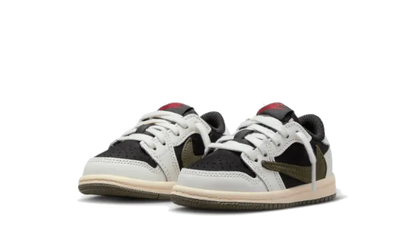 Kup oryginalne Air Jordan 1 Retro Low OG SP Travis Scott Olive Bébé (TD) DZ5908-106 - widok z drugiego boku - Sneakersy