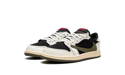 Kup oryginalne Air Jordan 1 Retro Low OG SP Travis Scott Olive Enfant (PS) DZ5909-106 - widok z drugiego boku - Sneakersy
