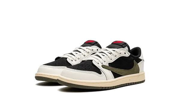 Air Jordan 1 Retro Low OG SP Travis Scott Olive Enfant (PS) - Kup oryginalne Air Jordan 1 Retro Low OG SP Travis Scott Olive Enfant (PS) DZ5909-106 - widok z drugiego boku - Sneakersy