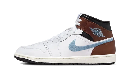 Air Jordan Air Jordan 1 Retro Mid SE Brown Blue Grey czarny-biały - widok główny z boku | Saturaise.com