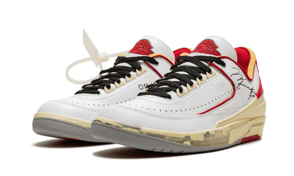 Air Jordan 2 Retro Low SP Off-White White Red - Kup oryginalne Air Jordan 2 Retro Low SP Off-White White Red - widok z drugiego boku - Sneakersy