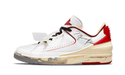 Air Jordan Air Jordan 2 Retro Low SP Off-White White Red biało-pomarańczowy - widok główny z boku | Saturaise.com