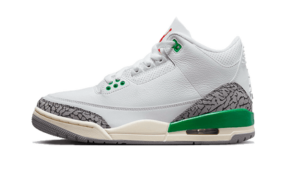 Air Jordan Air Jordan 3 Retro Lucky Green szaro-czarny - widok główny z boku | Saturaise.com