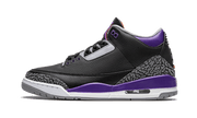 Air Jordan Air Jordan 3 Retro Black Court Purple fioletowo-biały - widok główny z boku | Saturaise.com