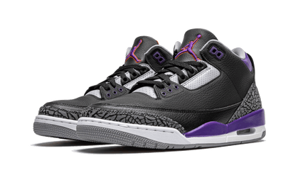 Kup oryginalne Air Jordan 3 Retro Black Court Purple - widok z drugiego boku - Sneakersy