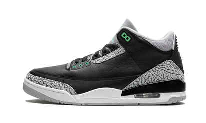 Air Jordan Air Jordan 3 Retro Green Glow czarny-biały - widok główny z boku | Saturaise.com