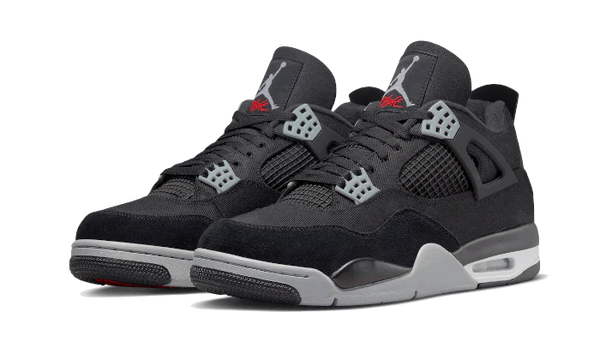Air Jordan 4 Black Canvas - Kup oryginalne Air Jordan 4 Black Canvas DH7138-006 - widok z drugiego boku - Sneakersy