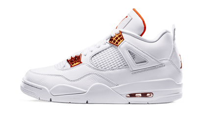 Air Jordan Air Jordan 4 Retro Metallic Orange biały-pomarańczowy - widok główny z boku | Saturaise.com