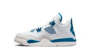 Air Jordan Air Jordan 4 Retro Military Blue (2024) Enfant (PS) biało-pomarańczowy - widok główny z boku | Saturaise.com
