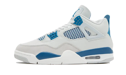 Air Jordan Air Jordan 4 Retro Military Blue (2024) biało-pomarańczowy - widok główny z boku | Saturaise.com