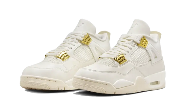 Air Jordan 4 Sail Metallic Gold - Kup oryginalne Air Jordan 4 Sail Metallic Gold - widok z drugiego boku - Sneakersy