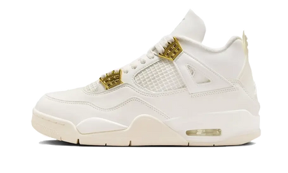 Air Jordan Air Jordan 4 Sail Metallic Gold czarny-biały - widok główny z boku | Saturaise.com
