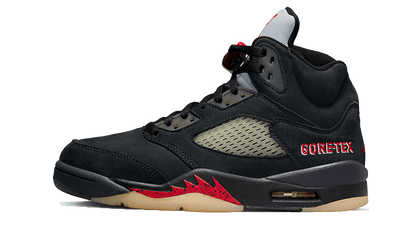 Air Jordan Air Jordan 5 Retro Gore-Tex Off-Noir czarny-czerwony - widok główny z boku | Saturaise.com