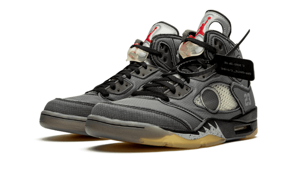 Air Jordan 5 Retro Off-White Black - Kup oryginalne Air Jordan 5 Retro Off-White Black - widok z drugiego boku - Sneakersy