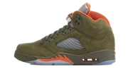 Air Jordan Air Jordan 5 Retro Olive zielony-pomarańczowy - widok główny z boku | Saturaise.com