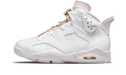 Air Jordan Air Jordan 6 Gold Hoops biały-różowy - widok główny z boku | Saturaise.com