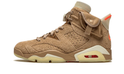 Air Jordan Air Jordan 6 Retro Travis Scott British Khaki brązowo-biały - widok główny z boku | Saturaise.com