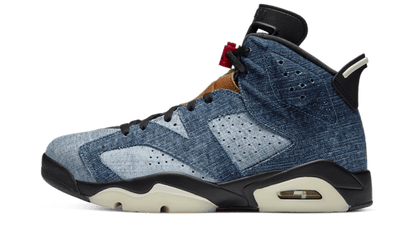 Air Jordan Air Jordan 6 Retro Washed Denim czarny-biały - widok główny z boku | Saturaise.com