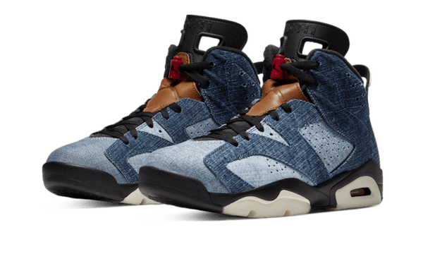 Air Jordan 6 Retro Washed Denim - Kup oryginalne Air Jordan 6 Retro Washed Denim - widok z drugiego boku - Sneakersy