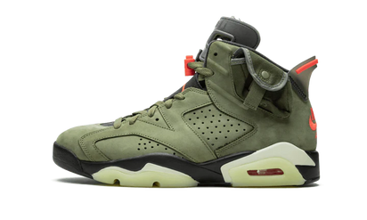 Air Jordan Air Jordan 6 Travis Scott Medium Olive brązowo-biały - widok główny z boku | Saturaise.com
