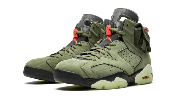Air Jordan 6 Travis Scott Medium Olive - Kup oryginalne Air Jordan 6 Travis Scott Medium Olive - widok z drugiego boku - Sneakersy