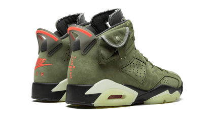Buty Air Jordan Air Jordan 6 Travis Scott Medium Olive - widok z przodu - Rozmiary EU