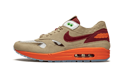 Nike Air Max 1 Clot Kiss of Death (2021) czerwony-pomarańczowy - widok główny z boku | Saturaise.com