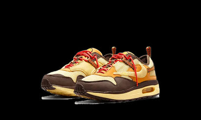 Kup oryginalne Air Max 1 Travis Scott Cactus Jack Baroque Brown Enfant (PS) DN4169-200 - widok z drugiego boku - Sneakersy