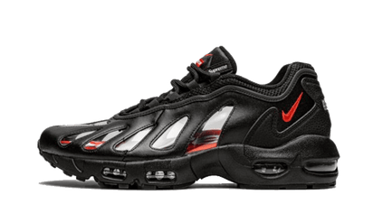Nike Air Max 96 Black Supreme czarny-biały - widok główny z boku | Saturaise.com