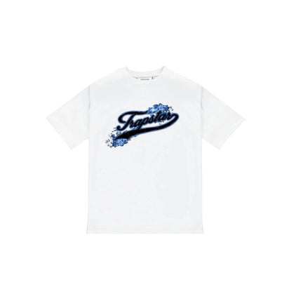 Trapstar Trapstar Hot Rod Strikeout Tee White/Black/Blue - widok główny z boku - Streetwear