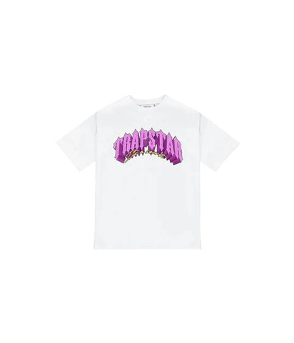 Trapstar Trapstar Trap City 2.1 Pink Tee White - widok główny z boku - Streetwear