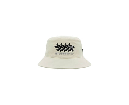Yeezy Stussy CDG Canvas Bucket Hat Natural - widok główny z boku - Akcesoria