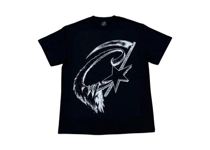 Corteiz Corteiz Reaper Tee Black czarny-biały - widok główny z boku | Saturaise.com