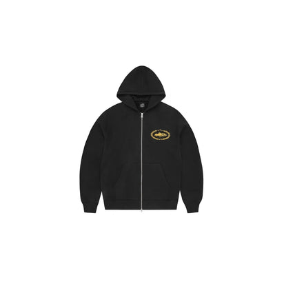 Corteiz Corteiz Superior Royale Zip Hoodie Black Yellow czarno-niebieski - widok główny z boku | Saturaise.com