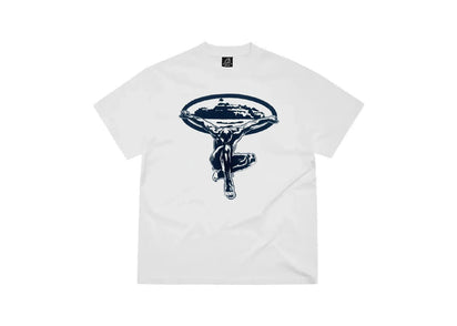 Corteiz Corteiz RTW Alcatraz Statue T-Shirt White czarny-biały - widok główny z boku | Saturaise.com