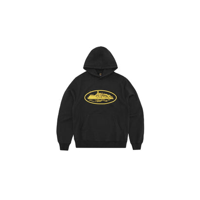 Corteiz Corteiz Alcatraz Hoodie V2 Black Yellow czarny-żółty - widok główny z boku | Saturaise.com