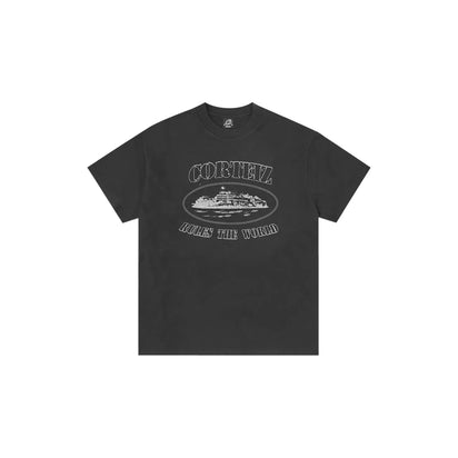 Corteiz Corteiz Reflective Alcatraz Tee Triple Black czarny - widok główny z boku | Saturaise.com