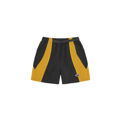 Corteiz Corteiz Spring Shorts Black Yellow czarny-żółty - widok główny z boku | Saturaise.com