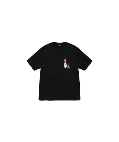 Stussy Kingpin Pigment Dyed Tee Black - widok z drugiego boku - Premium Quality