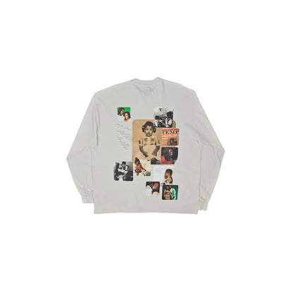 Adidas Yeezy Donda 2021 Unreleased Collage Longsleeve by Demna White biały - widok główny z boku | Saturaise.com
