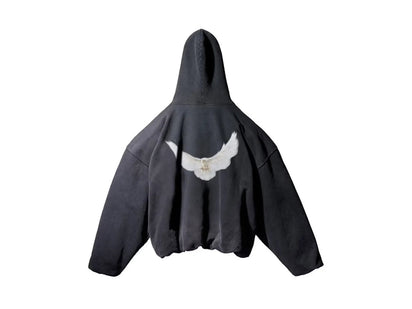 Adidas Yeezy Gap Dove Hoodie Donda 2 Washed Black czarny-brązowy - widok główny z boku | Saturaise.com