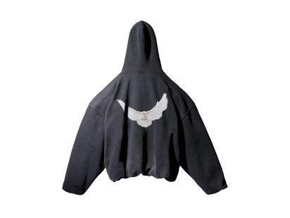 Kup oryginalne Yeezy Gap Engineered by Balenciaga Dove Hoodie Washed Black Los Angeles Archives - widok z drugiego boku - Sne