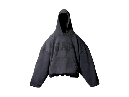 Adidas Yeezy Gap Engineered by Balenciaga Dove Hoodie Washed Black Los Angeles Archives czarny-biały - widok główny z boku |