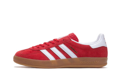 Adidas Gazelle Indoor Active Maroon biały-burgundowy - widok główny z boku | Saturaise.com
