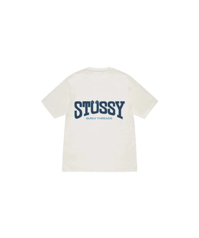 Stussy Burly Threads Tee Pigment Dyed Natural - widok z drugiego boku - Premium Quality