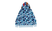 Bluza Rozpinana BAPE ABC Camo 2ND APE FullL Zip Hoodie Blue - zdjęcie 2